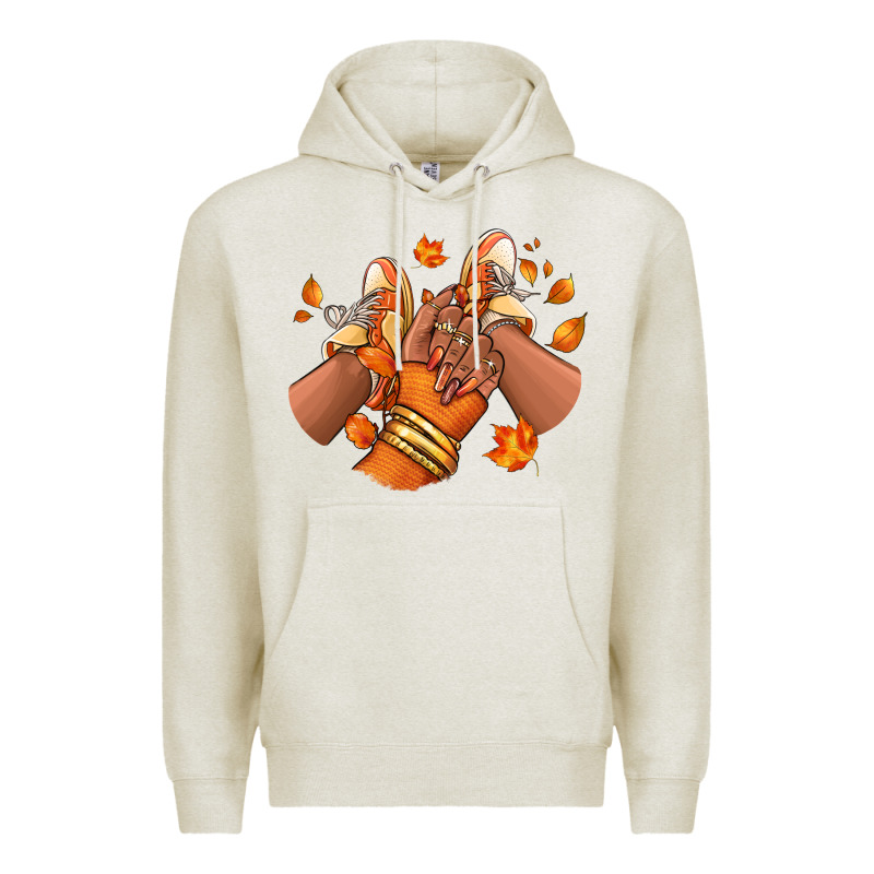 Black Girl Fall Sneakers Premium Hoodie by RanaPortraitStore | Teevron