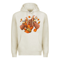 Oatmeal Heather Black girl Fall sneakers Premium Hoodie - RanaPortraitStore