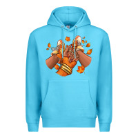 Ocean Blue Black girl Fall sneakers Premium Hoodie - RanaPortraitStore