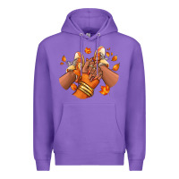 Purple Black girl Fall sneakers Premium Hoodie - RanaPortraitStore
