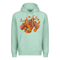Seafoam Black girl Fall sneakers Premium Hoodie - RanaPortraitStore