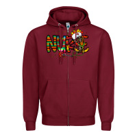 Burgundy nurse taco mexico Zipper Hoodie - CowhideDigitalArt