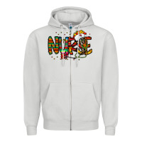 Dove Grey nurse taco mexico Zipper Hoodie - CowhideDigitalArt