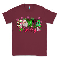 Burgundy santa baby pink christmas Classic Tee - texasbilliewilder