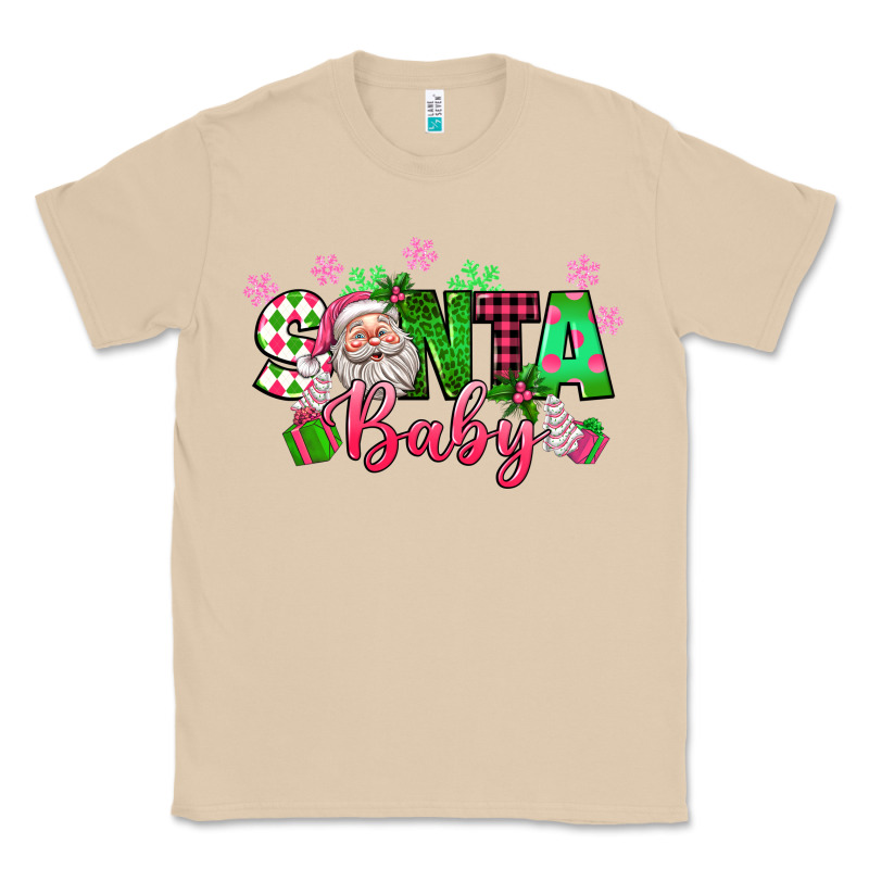 Santa Baby Pink Christmas Classic Tee by texasbilliewilder | Teevron