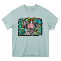 Arona baby pig with leopard background Heavy Core Tee - BarkalooDesign