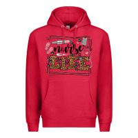 Cardinal Nurse life leopard frame Premium Hoodie - LillyAllenDesigns