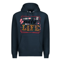 Navy Nurse life leopard frame Premium Hoodie - LillyAllenDesigns