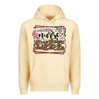 Pina Colada Nurse life leopard frame Premium Hoodie - LillyAllenDesigns