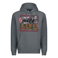 Rock Nurse life leopard frame Premium Hoodie - LillyAllenDesigns