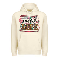 Nurse Life Leopard Frame Premium Hoodie | Teevron