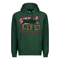 Sports Green Nurse life leopard frame Premium Hoodie - LillyAllenDesigns