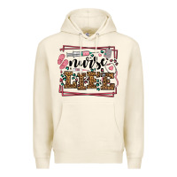 Tofu Nurse life leopard frame Premium Hoodie - LillyAllenDesigns