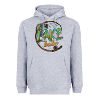 Heather Grey lake babe Heavyweight Hoodie - BarkalooDesign