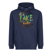 Navy lake babe Heavyweight Hoodie - BarkalooDesign