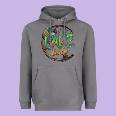 Lake Babe Heavyweight Hoodie Designed By Barkaloodesign