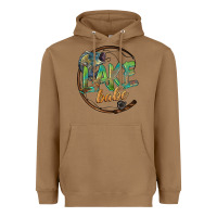 Toasted Coconut lake babe Heavyweight Hoodie - BarkalooDesign