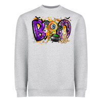 Heather Grey boo Heavyweight Sweatshirt - CowhideDigitalArt