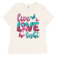 Bone live love fight breast cancer Ladies Tee - texasbilliewilder