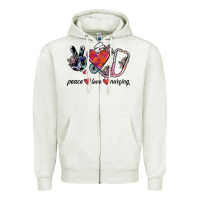 Peace Love Nursing Zipper Hoodie | Teevron