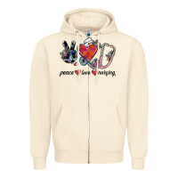 Sandshell peace love nursing Zipper Hoodie - SublimationCraftShop