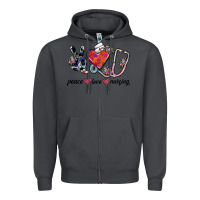 Smoke peace love nursing Zipper Hoodie - SublimationCraftShop
