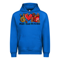 Cobalt peace love  hot chocolate Urban Hoodie - AdoDesignShop