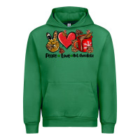Emerald peace love  hot chocolate Urban Hoodie - AdoDesignShop