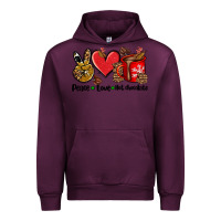 Mauve Wine peace love  hot chocolate Urban Hoodie - AdoDesignShop