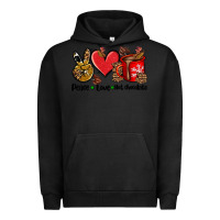 Pigment Black peace love  hot chocolate Urban Hoodie - AdoDesignShop