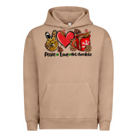 Pigment Burro peace love  hot chocolate Urban Hoodie - AdoDesignShop