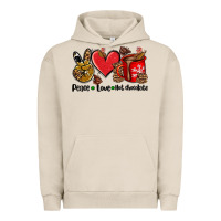 Pigment French Oak peace love  hot chocolate Urban Hoodie - AdoDesignShop