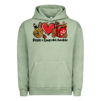 Pigment Oil Green peace love  hot chocolate Urban Hoodie - AdoDesignShop