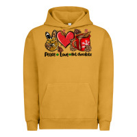 Pigment Peanut Butter peace love  hot chocolate Urban Hoodie - AdoDesignShop