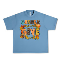 Pebble Blue gather around and give thanks Urban Heavy Tee - CowGirlArtShop