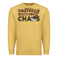 Antique Gold caffeine before chaos Premium Sweatshirt - BarkalooDesign