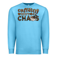 Ocean Blue caffeine before chaos Premium Sweatshirt - BarkalooDesign