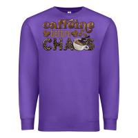 Purple caffeine before chaos Premium Sweatshirt - BarkalooDesign