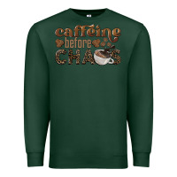 Sports Green caffeine before chaos Premium Sweatshirt - BarkalooDesign