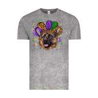 Cloud Rock Mardi gras hat german shepherd Vintage Tee - RanaPortraitStore