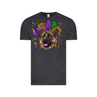 Vintage Black Mardi gras hat german shepherd Vintage Tee - RanaPortraitStore