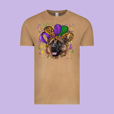 Mardi Gras Hat German Shepherd Vintage Tee Designed By Ranaportraitstore