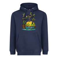 Navy lake life floats my boat Heavyweight Hoodie - BarkalooDesign