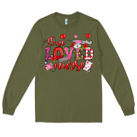 Army Green one loved nurse valentine's day Long Sleeve Tee - OliviaCreatesArt