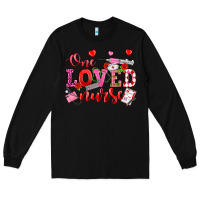 Black one loved nurse valentine's day Long Sleeve Tee - OliviaCreatesArt