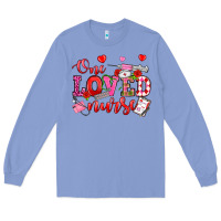 Colony Blue one loved nurse valentine's day Long Sleeve Tee - OliviaCreatesArt