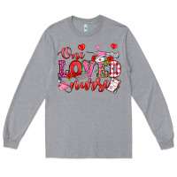 Heather Grey one loved nurse valentine's day Long Sleeve Tee - OliviaCreatesArt