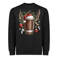 Black christmas football Heavyweight Sweatshirt - SublimationCraftShop