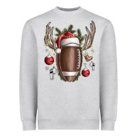 Heather Grey christmas football Heavyweight Sweatshirt - SublimationCraftShop