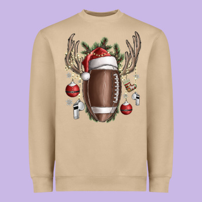 Christmas Football Heavyweight Sweatshirt Designed By Sublimationcraftshop